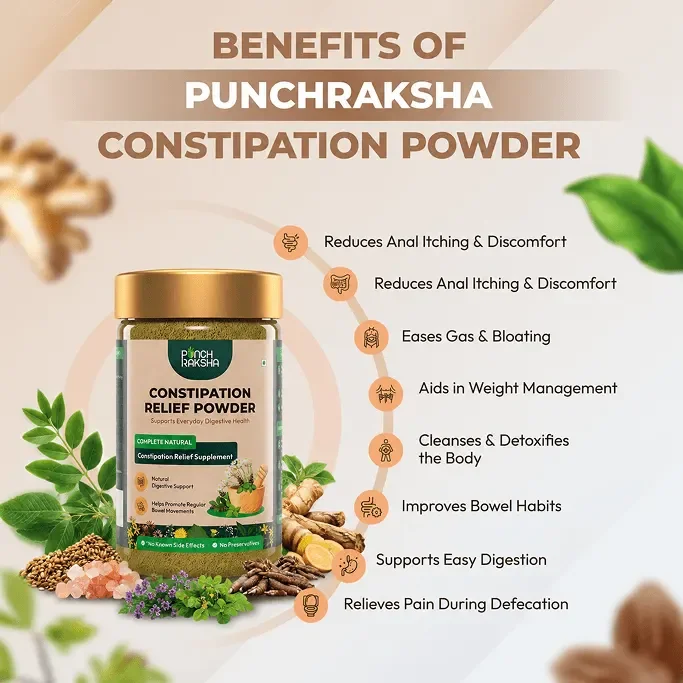 benefits of PunchRaksha Ayurvedic constipation medicine